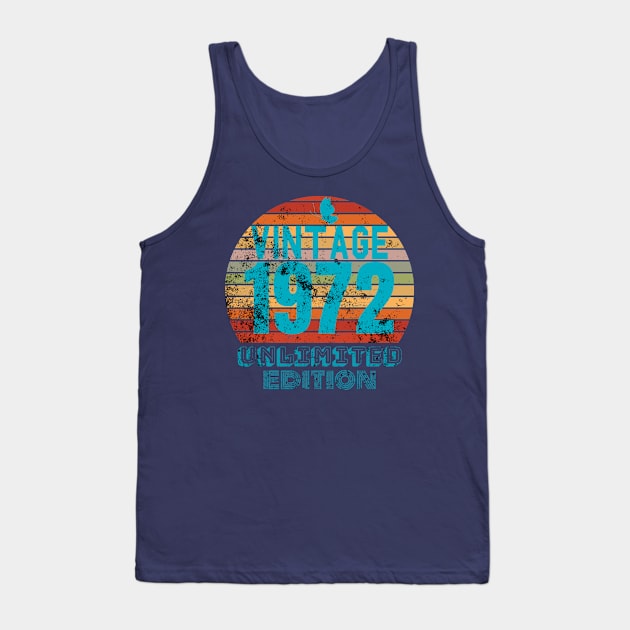 vintage 1972 retro sunset Tank Top by J&R collection
